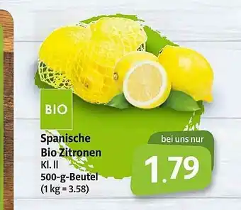 Markant Spanische Bio Zitronen Angebot