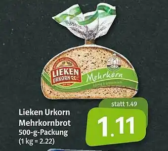 Markant Lieken Urkorn Mehrkornbrot Angebot