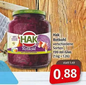 Markant Hak Rotkohl Angebot