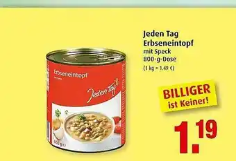 Markant Jeden Tag Erbseneintopf Angebot