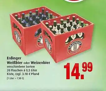 Markant Erdinger Weißbier Oder Weizenbier Angebot