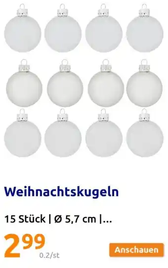 Action Weihnachtskugeln 15 Stück Angebot