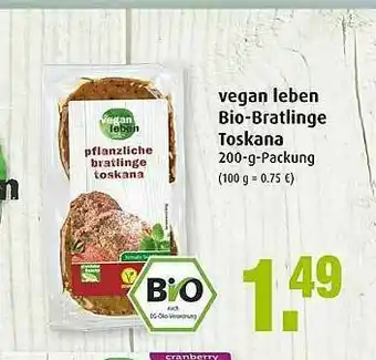 Markant Vegan Leben Bio-bratlinge Toskana Angebot