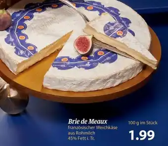 Famila Nord Ost Brie de Meaux französischer Weichkäse 100 g im Stück Angebot