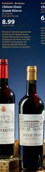 Famila Nord Ost Château Sissan Grande Réserve AC, trocken 0,75-Liter-Flasche Angebot