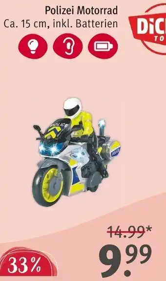 Rossmann Dickie Polizei Motorrad Angebot