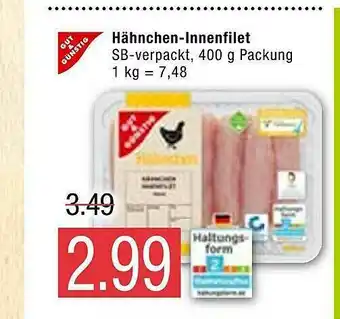 Marktkauf Hähnchen-innenfilet Gut & Günstig Angebot