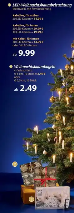 Famila Nord Ost LED-Weihnachtsbaumbeleuchtung warmweiß, mit Fernbedienung Angebot