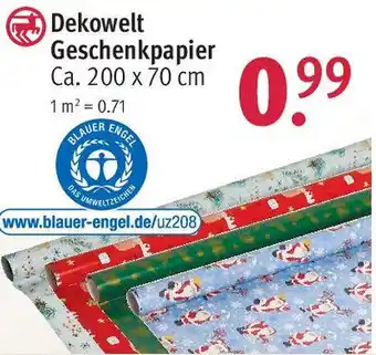 Rossmann Dekowelt Geschenkpapier Angebot