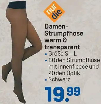 Rossmann nur die Damen-Strumpfhose warm & transparent Angebot