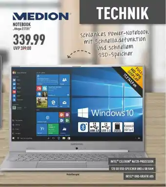 Marktkauf Medion Notebook „akoya E17201” Angebot