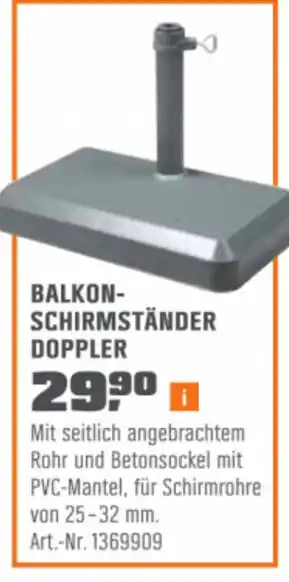 OBI Balkon Schirmständer Doppler Angebot