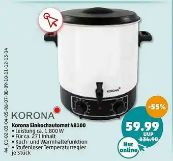 PENNY Korona Einkochautomat 48100 Angebot