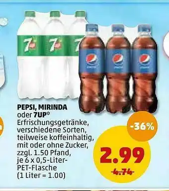 PENNY Pepsi, Mirinda Oder 7up Angebot
