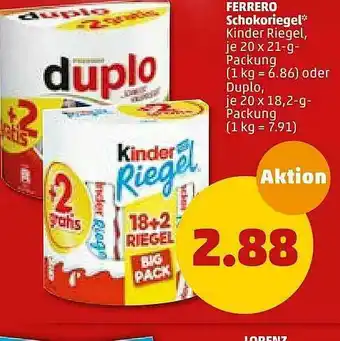 PENNY Ferrero Schokoriegel Angebot