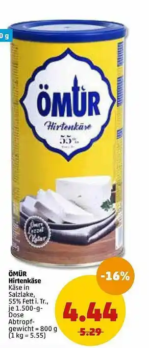 PENNY ömur Hirtenkäse Angebot