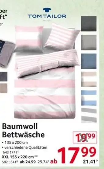 Selgros TOM TAILOR Baumwoll Bettwäsche Angebot