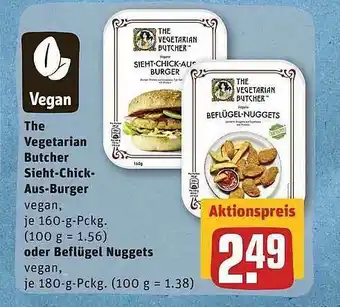 REWE The Vegetarian Butchen Sieht-chick-aus-burger Oder Beflügel Nuggets Angebot