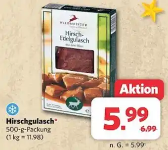 Combi WILDMEISTER Hirschgulasch 500-g-Packung Angebot