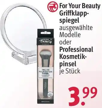 Rossmann For Your Beauty Griffklappspiegel oder Professional Kosmetikpinsel Angebot