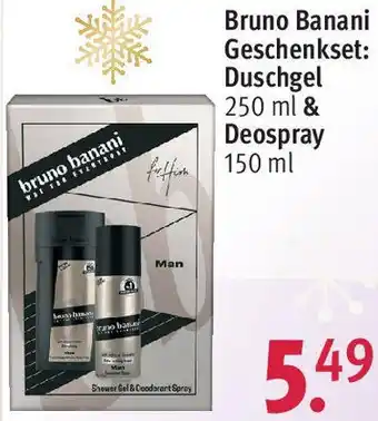 Rossmann Bruno Banani Geschenkset: Duschgel 250 ml & Deospray 150 ml Angebot