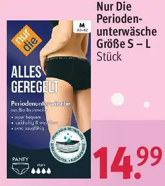 Rossmann Nur Die Periodenunterwäsche Größe S - L Angebot