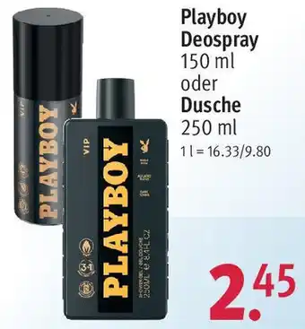 Rossmann Playboy Deospray 150 ml oder Dusche 250 ml Angebot