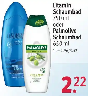 Rossmann Litamin Schaumbad 750 ml oder Palmolive Schaumbad 650 ml Angebot