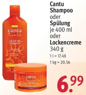 Rossmann Cantu Shampoo oder Spülung je 400 ml oder Lockencreme 340 g Angebot