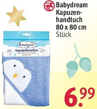 Rossmann Babydream Kapuzenhandtuch 80 x 80 cm Angebot