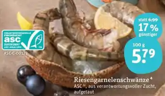 tegut Riesengarnelenschwänze 100 g Angebot