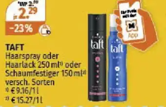 Müller TAFT Haarspray oder Haarlack 250 ml Angebot