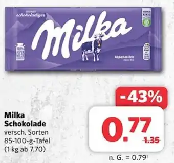 Combi Milka Schokolade versch. Sorten 85-100-g-Tafel Angebot