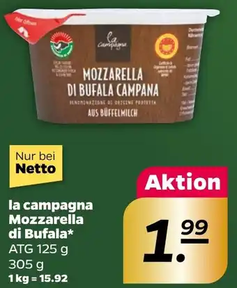 NETTO la campagna Mozzarella di Bufala 305 g Angebot