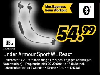 MEDIMAX JBL Under Armour Sport WL React Angebot