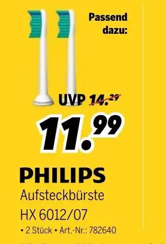 MEDIMAX Philips Aufsteckbürste HX 6012/07 Angebot