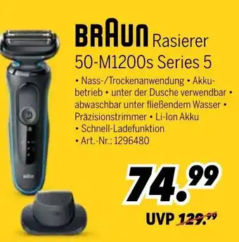 MEDIMAX Braun Rasierer 50-MI200s Series 5 Angebot