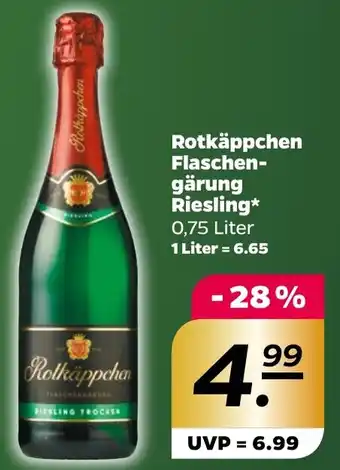 NETTO Rotkäppchen Flaschengärung Riesling 0,75 Liter Angebot