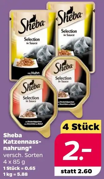 NETTO Sheba Katzennassnahrung 4 x 85 g Angebot