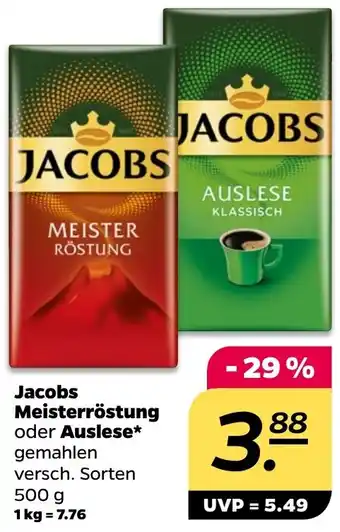 NETTO Jacobs Meisterröstung oder Auslese 500 g Angebot