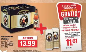 Famila Nord West Franziskaner Weißbier versch. Sorten 20 x 0.5-1-Kiste Angebot