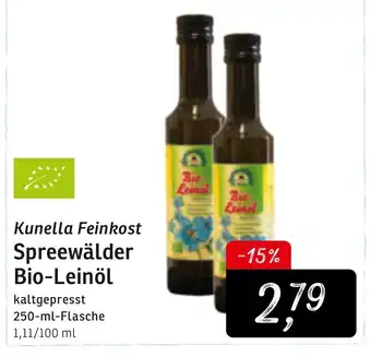 KONSUM Kunella Feinkost Spreewälder Bio Leinöl 250ml Angebot