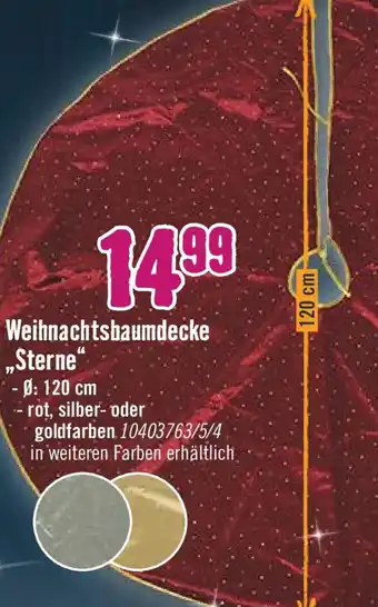 Hornbach Weihnachtsbaumdecke „Sterne" Angebot