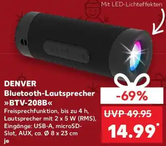 Kaufland DENVER Bluetooth-Lautsprecher BTV-208B Angebot