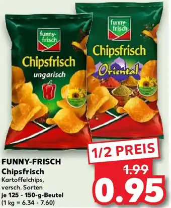 Kaufland FUNNY-FRISCH Chipsfrisch 125-150 g Beutel Angebot