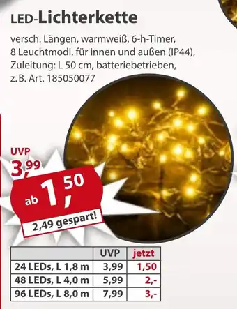 Sonderpreis Baumarkt LED-Lichterkette 1.8m Angebot