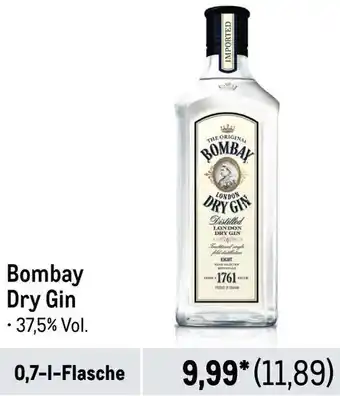 METRO Bombay Dry Gin 0,7 L Flasche Angebot