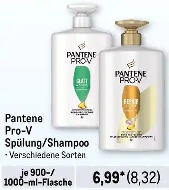 METRO Pantene Pro-V Spülung/Shampoo 900/1000 ml Flasche Angebot