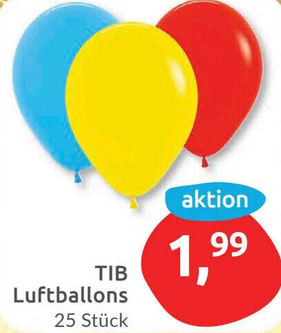 TIB Luftballons 25 Stück Angebot bei Budni