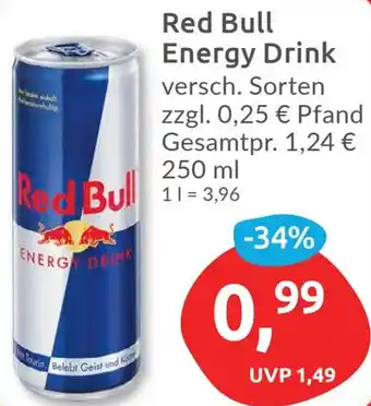 Budni Red Bull Energy Drink 250 ml Angebot